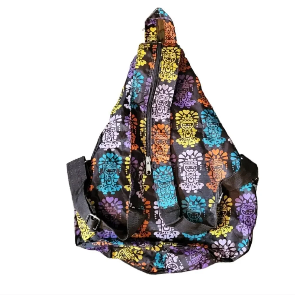 āColorfulĀ AztecāMenāPrintedāFoldableāSlingbackāBackpack,āNWT - Picture 3 of 7
